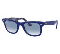 Ray Ban Wayfarer RB2140 13193F 50-22 Azul Sobre Vichy Azul / Blanco