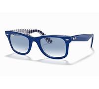 Ray Ban Wayfarer RB2140 13193F 54-18 Azul Sobre Vichy Azul / Blanco