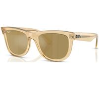 Ray - Ban Unisex RBR0502S WAYFARER REVERSE 68215A Gafas de sol Acetato Amarillo Marrón Cuadrada Reflejado