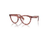 Ray-Ban Wayfarer Way Optics Rosa Transparente A Rayas Montura Transparente Lentes Polarizado 51-21