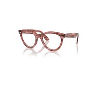 Ray-Ban Wayfarer Way Optics Striped Transparent Pink Montura Transparente Lentes Polarizado 54-21