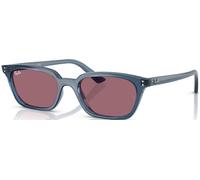 Ray-Ban Unisex Sunglass RB4456 Zaya Bio-Based - Color del Marco: Azul Claro, Color de la Lente: Violeta