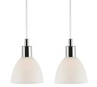 Ray Lámpara colgante redonda (80 W, Ø x Al: 12 x 16,5 cm, Blanco, E14)