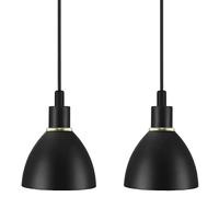 Ray Lámpara colgante redonda (80 W, Ø x Al: 12 x 16,5 cm, Negro, E14)
