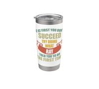RAY Personalized Name Shirt RAY First Name Vaso térmico de acero inoxidable de doble pared