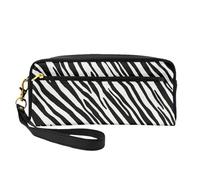 Raya Cebra Natural, Bolsa de Maquillaje Bolsa de cosméticos Bolsa de Aseo de Viaje portátil Estuche de Cuero para Mujeres y niñas