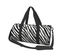 Raya Cebra Natural, Bolsa de Viaje de Gran Capacidad, Bolso Redondo, Bolsa de Viaje Deportiva, Bolsa de Mano, Bolsa de Fitness