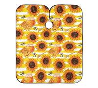Raya De Abeja De Girasol Amarillo Cortar Cabello Delantal Ligera Barberos Delantal Impermeable Barbero Capas Para Adulto Peluquería Niños 140X168Cm