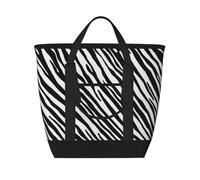 Raya de cebra natural,Bolsas de almuerzo de gran capacidad, bolsa de mano térmica para mujeres, hombres, trabajo, picnic, viajes.