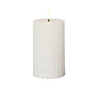 STAR TRADING Vela LED Flame Stripe blanca 15 cm cera real a pilas