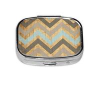 Raya de madera vintage, Pastillero cuadrado para bolsillo o monedero, pequeño contenedor de pastillas, organizador de pastillas de viaje