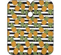 Raya De Verano De Fruta De Piña Tropical Barberos Delantal Ajustable Cortar Cabello Delantal Impermeable Capas De Corte Peluqueria Para Adulto Peluquero Niños 140X168Cm