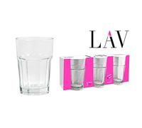 RAYANDIRECT Juego de 3 pcs Claro Vasos Estilo Americano highbal Zumo de Cristal 365 ml