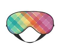 Rayas a cuadros multicolores del arco iris colorido, Cubreojos completos Antifaz bloqueador de luz Antifaz para dormir Antifaz suave con los ojos vendados Noche