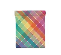 Rayas a Cuadros Multicolores del Arco Iris Colorido, Squeeze Top Wallet Bolsa de Almacenamiento para Mujer Monedero pequeño Bolsa de Cambio