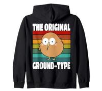 Rayas arcoíris Retro de Kiwi The Original Ground Type Sudadera con Capucha