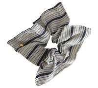 Rayas cuadradas elásticas pelo Scrunchie Retro Oro Corazón Cabello Tejido Suave Ponytail Holder Para Diferentes Edades Suave Rayas Espalda Para Uso Diario