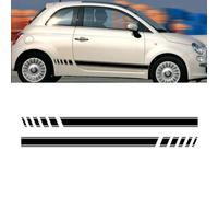 Rayas de Carreras, para Abarth 500 595,Pegatinas para Falda Lateral de Puerta,Maletero Trasero,Decoraciones Exteriores,Red