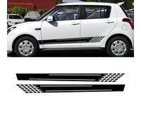 Rayas de Carreras, para Suzuki Swift 2008 2018 2022,Pegatinas para Falda Lateral de Puerta,Maletero Trasero,Decoraciones Exteriores,Black
