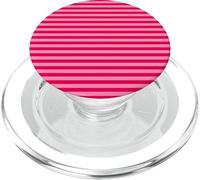 Rayas de color rosa intenso horizontales finas líneas preppy rayas femeninas PopSockets PopGrip para MagSafe