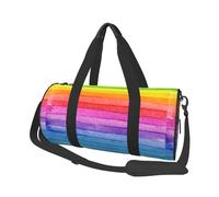 Rayas de Colores del Arco Iris, Bolsa de Viaje de Gran Capacidad, Bolso Redondo, Bolsa de Viaje Deportiva, Bolsa de Mano, Bolsa de Fitness