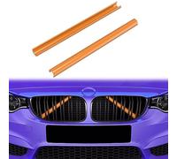 Rayas de inserción de parrilla compatibles con BMW Serie 5, cubierta protectora de parrilla de riñón, inserciones de rejilla para F07 F10 F11 F18 520i 523i 525i 528i 530i 535i 550i (naranja)