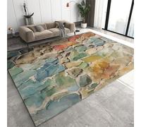 Rayas De Textura Geométrica Abstracta Alfombra Impresa En 3D Tienda Completa Sala De Estar Mesa De Café Dormitorio Alfombrillas Impresas Rectangulares 80 X 120 Cm - Poliéster Tacto Suav -5763609560974