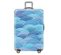 Rayas GeoméTricas Azules Moradas Fundas para Maletas De Viaje,Funda EláStica para Maletas,Gruesa,Antipolvo,AntiarañAzos,Lavables,Luggage Cover,Funda Maleta Grande,Mediana (Color 4,XL(29-32inch))