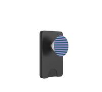 Rayas horizontales Preppy a Rayas Verde Esmeralda y Lila PopSockets PopWallet para MagSafe