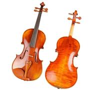 Rayas naturales Arce Master Handcraft Barniz Violino con estuche Arco Violín 4/4 3/4 1/2 1/4(Size:1/2)