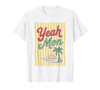Rayas Pastel con el Ambiente vacacional de Yeah Mon en la Isla de Jamaica Camiseta