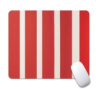 Rayas Rojas De Verano De La Costa Este Alfombrilla para Ratón Bordes Cosidos Alfombrilla De Ratón Antipolvere Alfombrillas De Mouse para Hogar Oficina Pc 25X30Cm