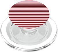 Rayas rojas y blancas horizontales líneas preppy rayas femeninas PopSockets PopGrip para MagSafe