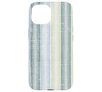 Rayas Verticales Azules y Verdes, patrón de Flameado monocromático Carcasa para iPhone 15