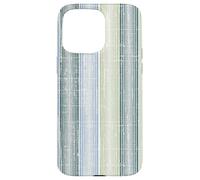 Rayas Verticales Azules y Verdes, patrón de Flameado monocromático Carcasa para iPhone 15 Pro MAX