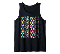 Rayas Verticales de Lunares de Color arcoíris Mania Camiseta sin Mangas
