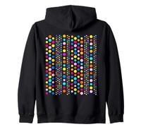 Rayas Verticales de Lunares de Color arcoíris Mania Sudadera con Capucha