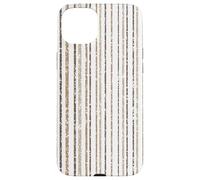Rayas Verticales Marrones, patrón Tejido de Temporada Carcasa para iPhone 15 Plus