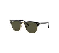 Rayban - Clubmaster Polished Black On Arista G-15 Green - Negro Negro one size