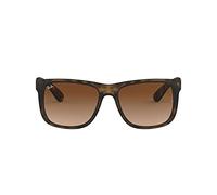 Rayban Justin RB4165 - Gafas de sol Unisex, Marrón (Rubber Light Havana), 51 mm
