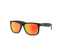 Rayban - Marcas - Justin Classic Matte Rubber Black Red Mirror - Negro Negro