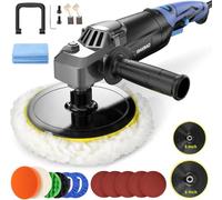 RAYBAO Pulidora Buffer, Pulidora Rotativa 1200W, Kit de Pulido para Coche con Velocidad 1600-3500RPM, Plato de Apoyo 6inch/7inch, Pulidora Buffer para Detallar el Coche