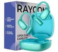 Raycon Essential Open Earbuds - Auriculares inalámbricos Bluetooth 6.0 de oreja abierta, ultraligeros, diseño de gancho cómodo, IPX5 resistente al agua, 36 horas de duración de la batería (menta)
