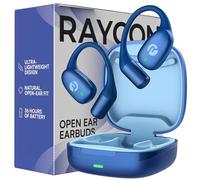 Raycon Essential Open Earbuds - Auriculares inalámbricos Bluetooth 6.0, ultraligeros, diseño de gancho cómodo, IPX5 resistente al agua, 36 horas de duración de la batería (azul)