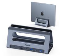 RayCue - Estación de acoplamiento USB-C para MacBook Pro/Air, Dual HDMI, USB-C Dock con 10Gbps, PD3.0, RJ45, 2xUSB 3.0, 2xUSB 2.0, SD/TF, audio