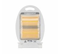 RAYDAN - Estufa Eléctrica de Cuarzo Bajo Consumo, Sensor Protección Antivuelco, 2 Niveles de Potencia, 800W, Diseño Portátil, Blanco