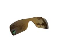 Raydi Lentes de repuesto de policarbonato para gafas de sol rectangulares Oakley Batwolf OO9101, espejo dorado bronce, polarizadas
