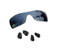 Raydi Lentes de repuesto de policarbonato y almohadillas nasales para gafas de sol rectangulares Oakley Turbine Rotor OO9307