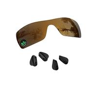 Raydi Lentes de repuesto de policarbonato y almohadillas nasales para gafas de sol rectangulares Oakley Turbine Rotor OO9307