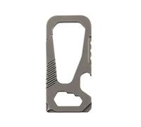 Rayeeley Mosquetón llavero de titanio mini destornillador multifuncional abridor de botellas hebilla de gancho a presión llavero para mochila al aire libre senderismo bolsillo EDC herramienta